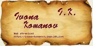 Ivona Komanov vizit kartica